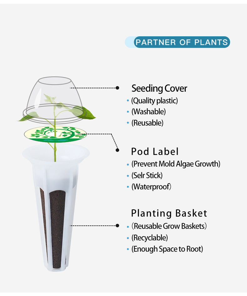 Hydroponic vegetable planting machine | Smart lighting | Air pump circulation | Desktop planting | 16 planting holes
