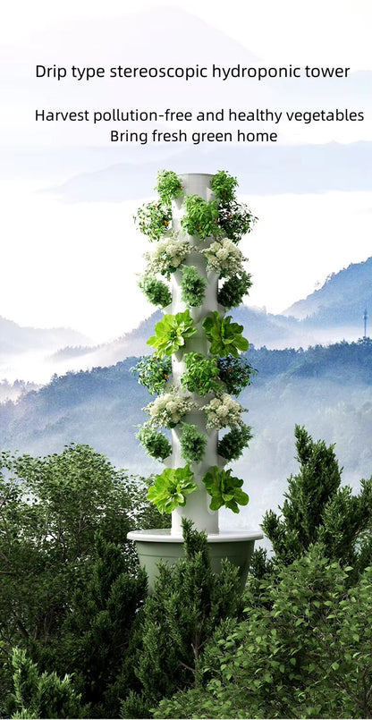 9-Tier Hydroponic System - Vertical Herb Garden for Indoor Planting