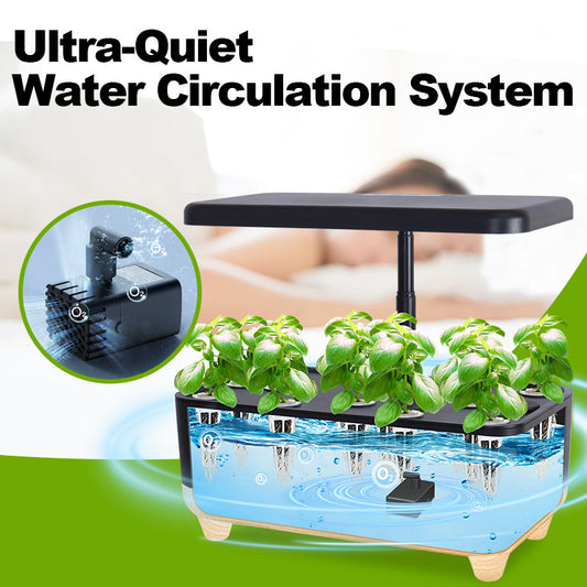 Desktop hydroponic system|intelligent regulation | 12 planting holes | open type