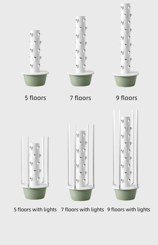 9-Tier Hydroponic System - Vertical Herb Garden for Indoor Planting