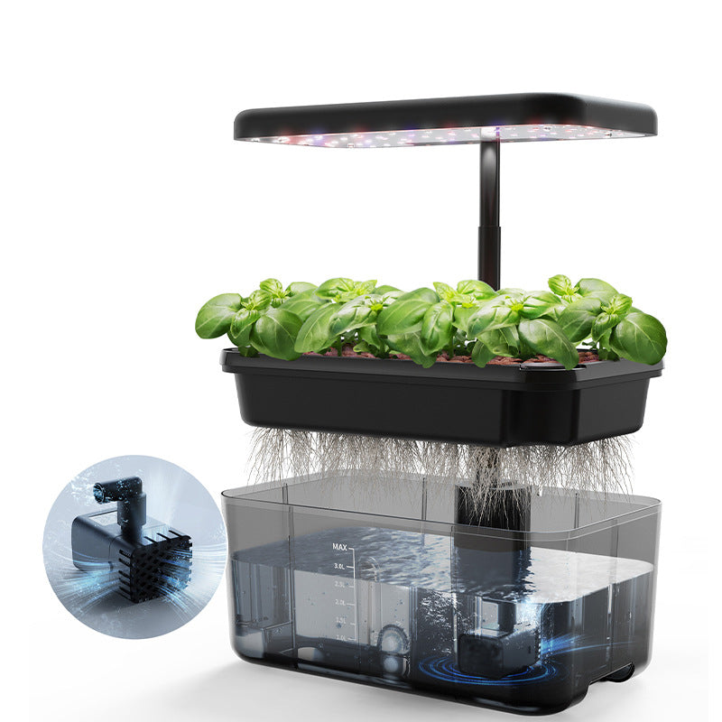 See-Through Desktop Hydroponic Garden | Smart Indoor Growing System with LED Lights
