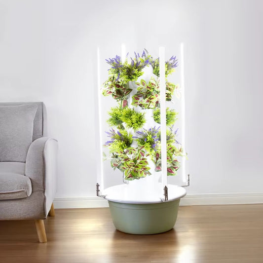 9-Tier Hydroponic System - Vertical Herb Garden for Indoor Planting