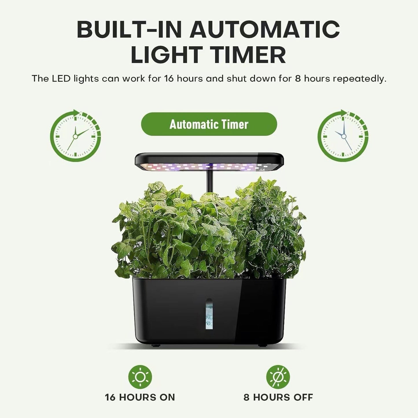 Smart hydroponic planting machine | Home planting | Full-spectrum light supplement lamp | 8 holes