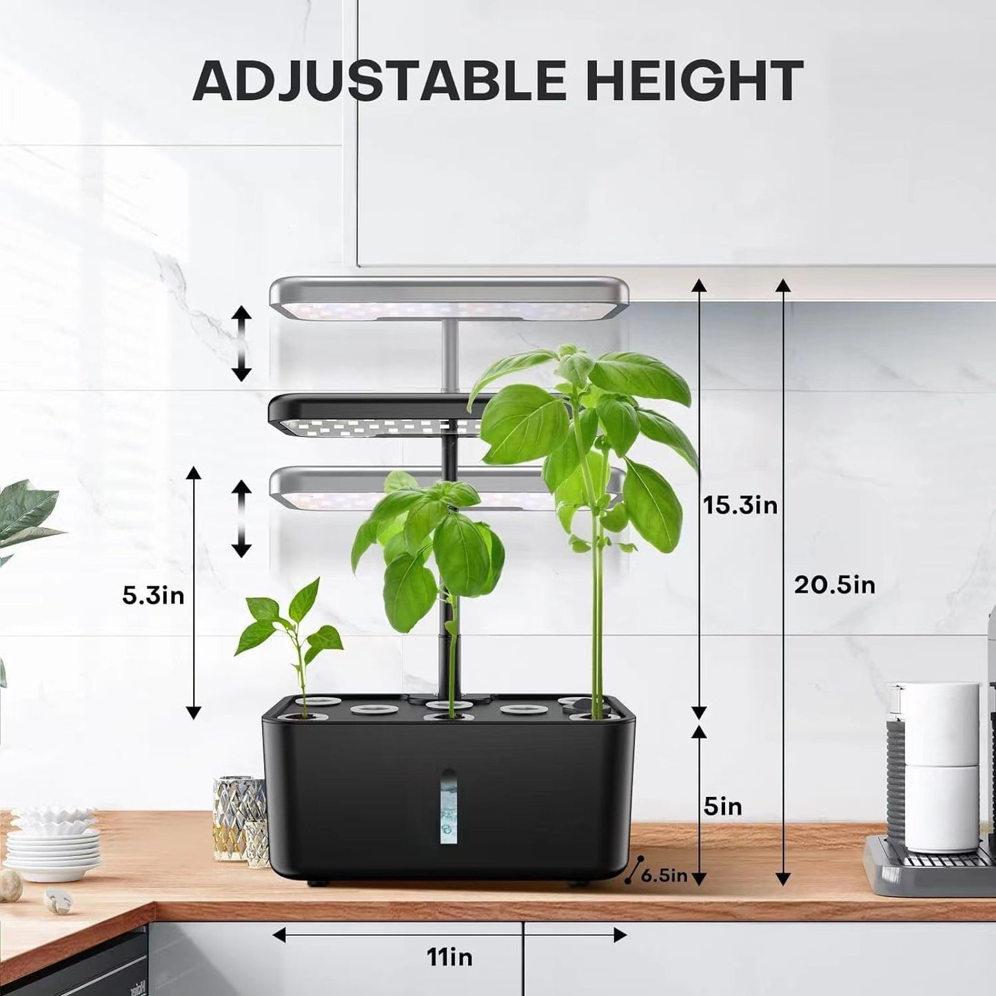 Smart hydroponic planting machine | Home planting | Full-spectrum light supplement lamp | 8 holes