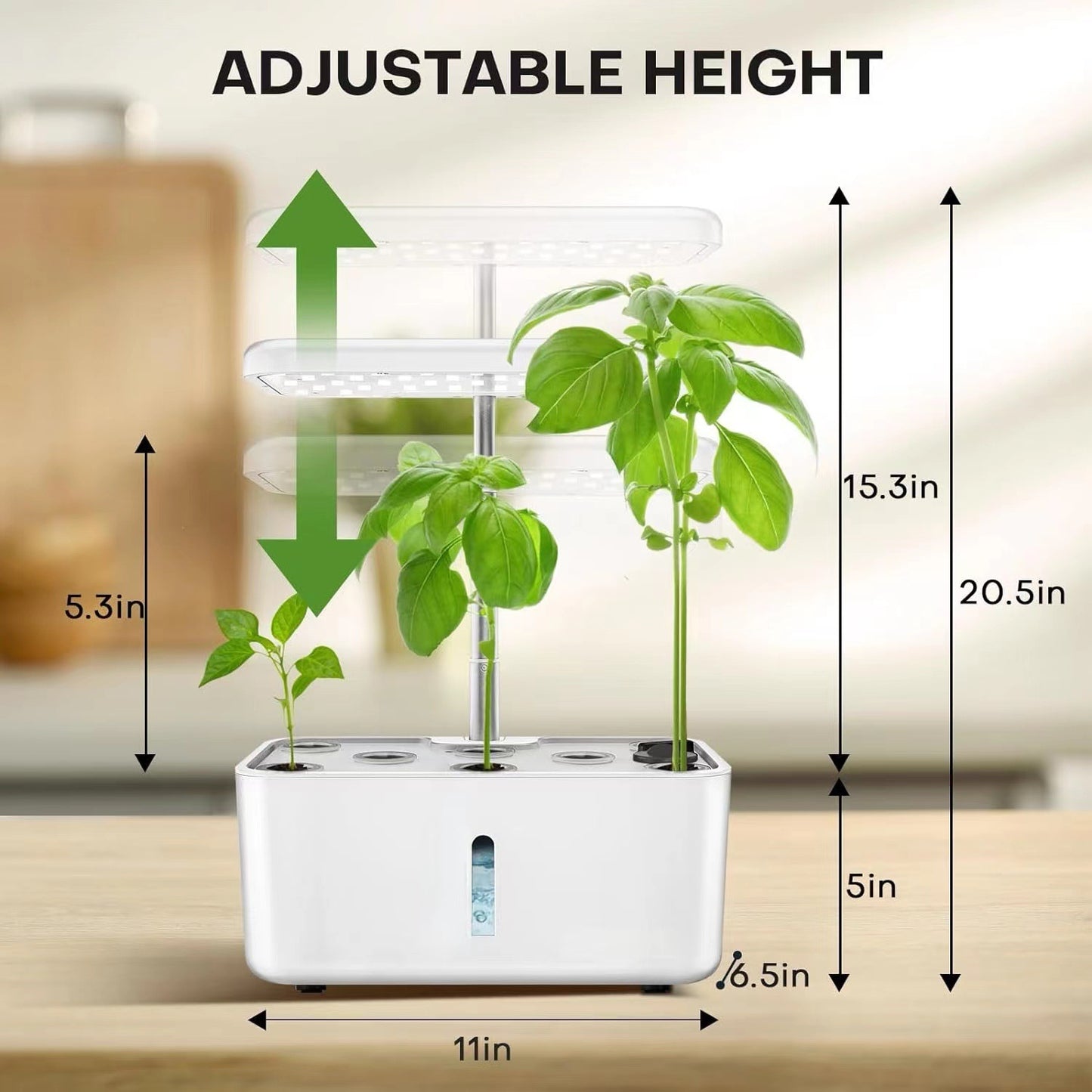 Smart hydroponic planting machine | Home planting | Full-spectrum light supplement lamp | 8 holes