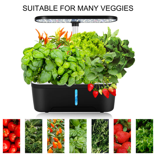 Smart Desktop Hydroponic System | 12 Pod Indoor Garden with LED Grow Light