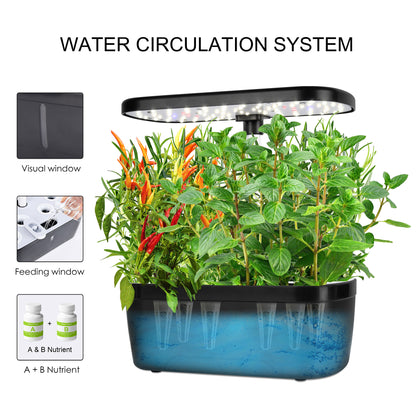 Smart Desktop Hydroponic System | 12 Pod Indoor Garden with LED Grow Light