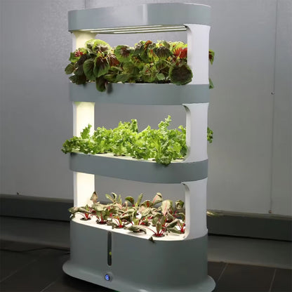 Smart Indoor Vertical Hydroponic Garden with LED Grow Light