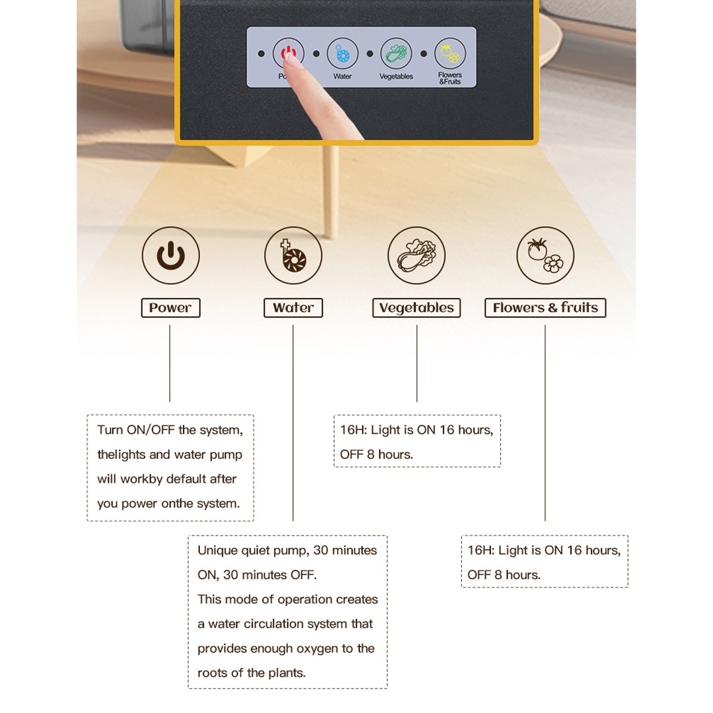 See-Through Desktop Hydroponic Garden | Smart Indoor Growing System with LED Lights