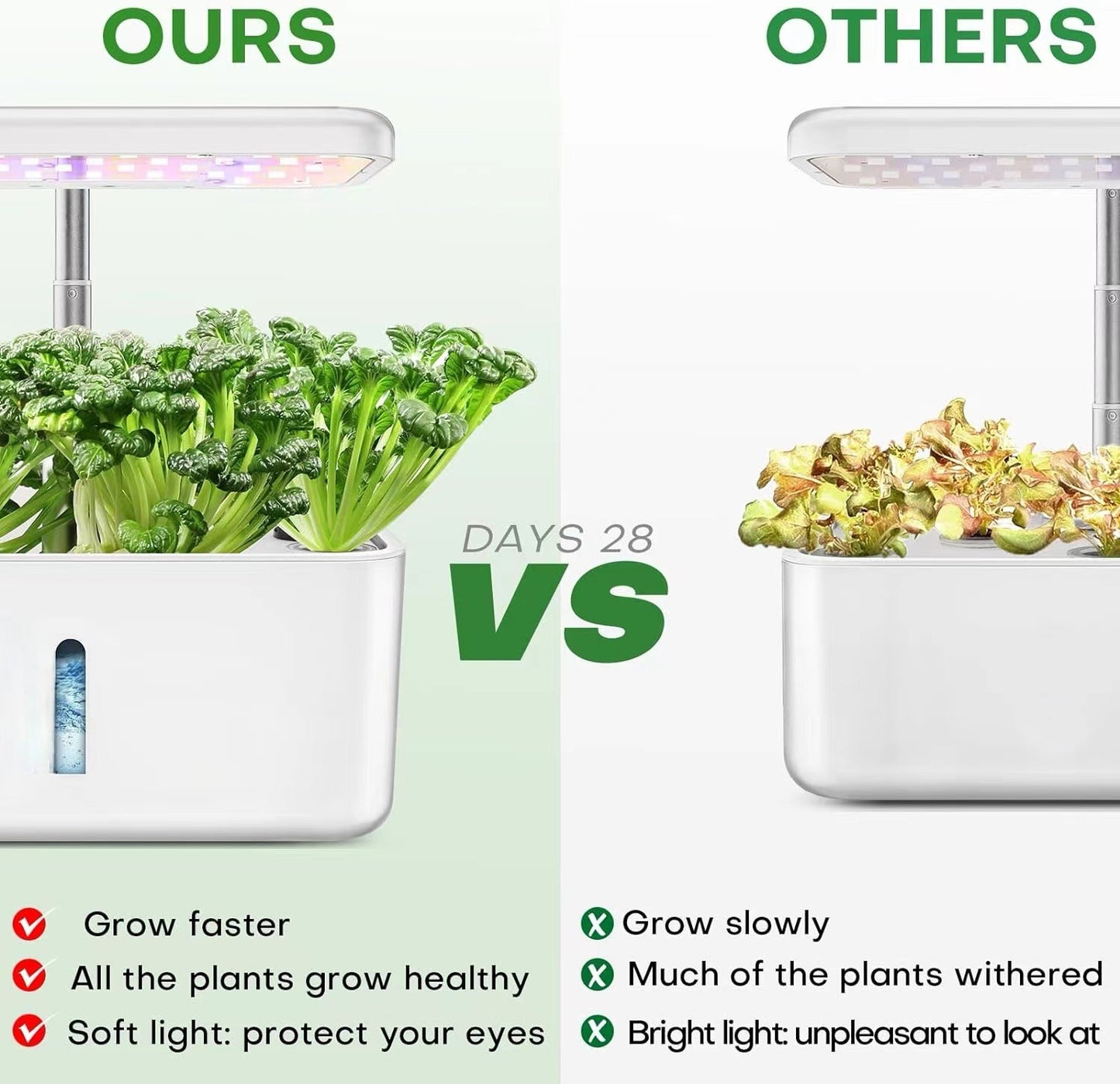 Smart hydroponic planting machine | Home planting | Full-spectrum light supplement lamp | 8 holes