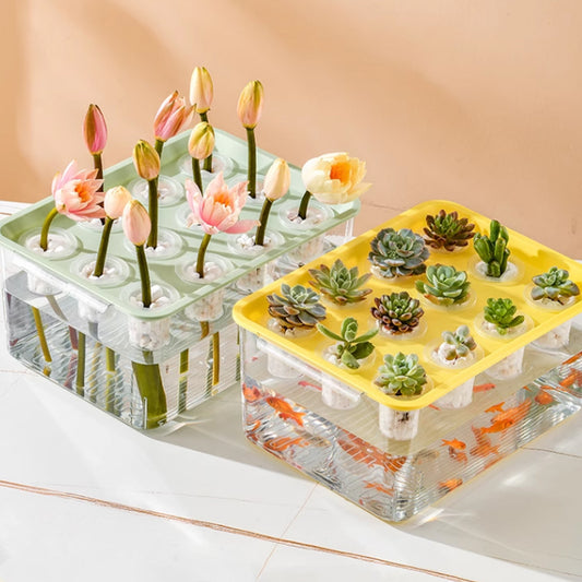Can plant flowers and fish in one fish tank