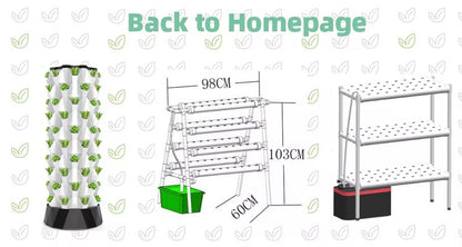 9-Tier Hydroponic System - Vertical Herb Garden for Indoor Planting