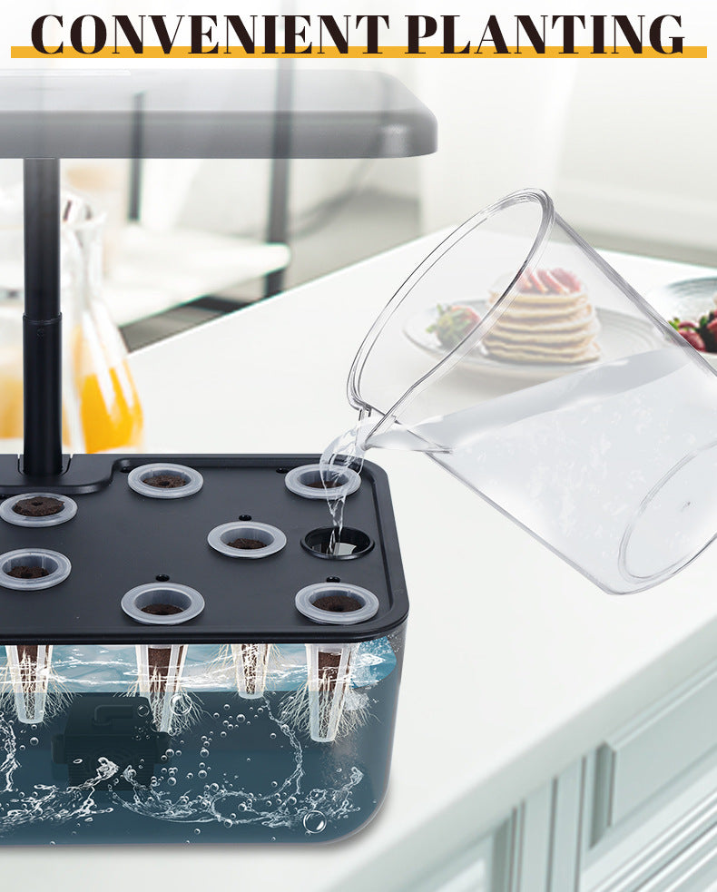 Adding water to the hydroponic system