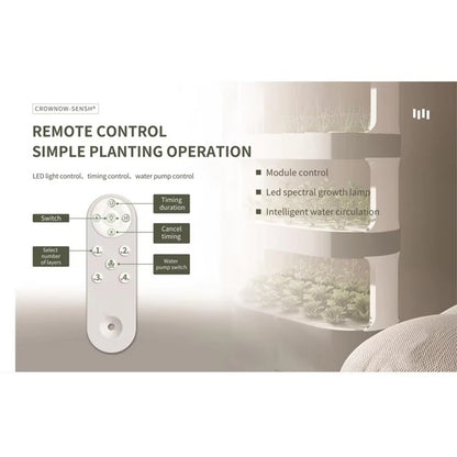 Smart Indoor Vertical Hydroponic Garden with LED Grow Light