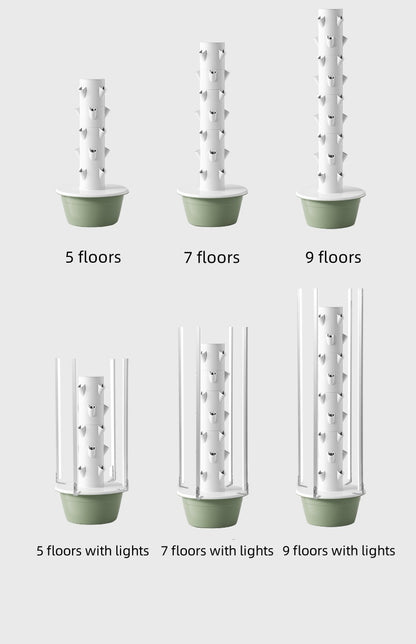 9-Tier Hydroponic System - Vertical Herb Garden for Indoor Planting