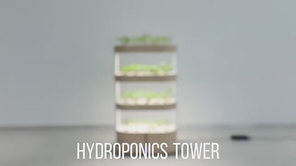Smart Indoor Vertical Hydroponic Garden with LED Grow Light